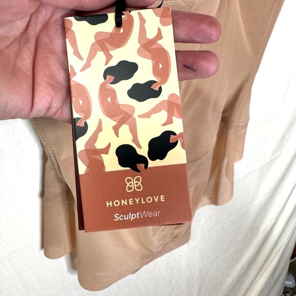 HONEYLOVE Superpower Brief Size M Sand Tan Sculptwear Shapewear Compression - Picture 7 of 10